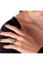 Divanhane Copper Handmade Crystal Stone Blackening Free Women's Ring with Special Box