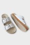 Women's Daily Slippers Thick Sole Buckle Double Banded Comfortable Stylish Summer Home Beach Vacation Slippers White - 4