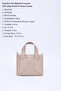 Mink SHK60 Faux Leather Single Compartment Double Handle Hand and Cross Shoulder Bag L:14 W:21 W:8 cm - 3