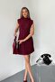 Women's Stone-Embellished Fabric Dress - 3