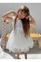 Girl's Bow Detail Belted Short Sleeve Dress - 5