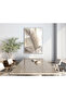 Hari̇kabi̇rev | Soft |   Cream Leaf Model | Framed Tempered Glass Table Single Vertical