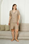 Plus Size Short Sleeve Woven Shirt Pajama Set- Wide Size Range -Pinterest Pajamas - 2