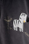 Zebra Patterned Cotton Baby Velvet Jumpsuit - 2