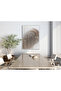 Hari̇kabi̇rev | Soft |   Beige Damask Door Patterned Model | Framed Tempered Glass Table Single Vertical