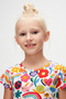 Patterned Short Sleeve Girl's Dress - Little Friends - 3