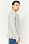 Men Henley Neck Long Sleeve Heather T-Shirts, Light Grey - 3