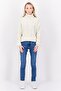 Women Turtle Neck Knitted Sweater, White - 4