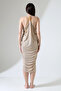 Bead Detailed Long Foil Printed Beach Dress Pareo - 3