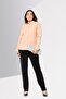 Women Spread Collar Brand Logo Shirt, Orange - 3