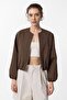 Crop women's bomber jacket
