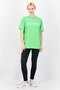 Women Crew Neck Short Sleeve Brand Logo T-Shirt, Bright Green - 4
