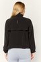 Women Sportswear Fit Long Sleeve Outdoor Sweatshirt, Black - 4