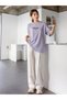 Women's Lilac Thousand Printed Oversize T-Shirt - 4