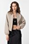 Crop women's bomber jacket