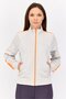 Women Embroidered Logo Full Zip Sweatshirt, Grey
