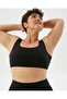 Black Organic Cotton Low Back Bra Back Low Cut Yoga Sports Bra - 7