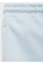Waist tie detailed cotton shorts - 4