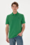 Men's Regular Fit Polo Neck Green Basic T-Shirt 50306007-Vr054