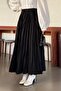 Kraşlı Black Skirt Hijab - 4