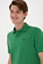 Men's Regular Fit Polo Neck Green Basic T-Shirt 50306007-Vr054 - 3