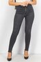 Women Regular Fit Washed Stretchable Denim, Dark Grey