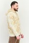 Men Brand Logo Long Sleeves Hooded Sweatshirt, Cream - 4