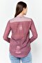 Women Band Collar All Over Print Blouse, Multicolor - 4