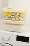 Set of 2 7.5 Lt Mega Bathroom Organizer Sliding Lid Labeled Powder Tablet Detergent Storage Box - 3