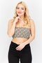 Women Straight Across Strapless Crop Top, Green
