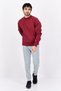 Men Sportswear Fit Long Sleeve Outdoor Sweatshirts, Maroon - 4