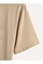 Women's Beige Oversize Brooklyn Printed Cotton, Short Sleeve, Relaxed Fit, Summer, Casual, Stylish T-Shirt - 4