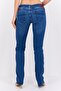 Women Straight Fit Washed Stretchable Jeans, Blue - 3