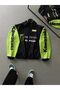 Green Kawasaki Unisex Parachute Fabric Oversized Printed Black Windbreaker Raincoat Thin Jacket - 4