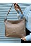 5 Compartment Soft Leather Large Size Double Strap Shoulder and Shoulder Bag 1379