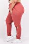 Women Plus Size Brand Logo Outdoor Sweatpants, Rust - 2