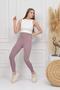 Ribbed Seamless Striped Leggings High Waist Durable Knitted Fabric Sports Leggings Gathering