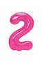 Balon, Flippy, Cifra, Model 2, 100 cm, , Roz