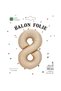 Balon, Flippy, Cifra, Model 8, 100 cm, , Crem - 6