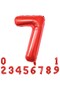 Balon, Flippy, Cifra, Model 7, 40 cm, , Rosu - 8
