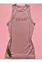 Modal Camisole Fabric Halter Neck Embossed Printed 3-Piece Powder, Green, Black T-Shirt Undershirt - 3