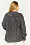 Women Tie Neck Long Sleeve Paisley Blouse, Black/red - 4