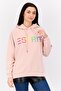 Women Hooded Long Sleeves Brand Logo Sweatshirt, Pink