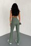 High Waist Recovery and Firming Sports Leggings with Pockets-Khaki - 4
