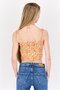 Women Sweetheart Neck Sleeveless Allover Print Crop Top, Multicolor - 3