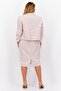 Women 2 Pcs Window Pattern Dress With Blazer, Pink - 4