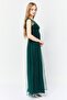 Women Mesh Casual Maxi Dress, Green - 3