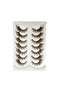 20mm 7 Pairs of Transparent Stem Brown False Eyelashes, 8D Fluffy Artificial Fox Eye False Eyelashes - 8