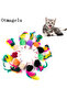 10pcs random colors Cute Mini Soft Fleece False Mouse Cat Toys Colorful Feather Funny Playing Traini