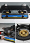 Double Burner Gas Stove Omk2316 Stainless Steel Auto Ignition Cast Iron Golden Burner - 2
